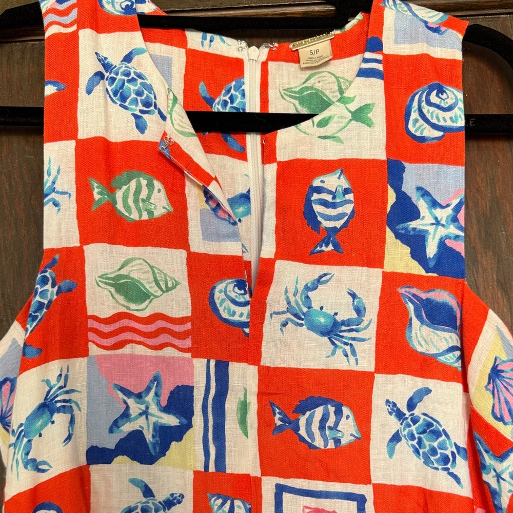 Beachy Magaschoni 100% Linen Sleeveless Dress / Cover Up - Picture 3 of 6